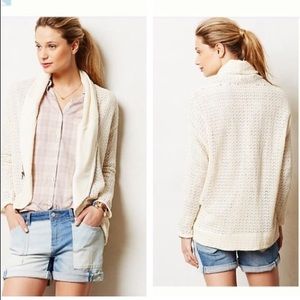 Anthropologie Zip Front Cocoon Cardigan